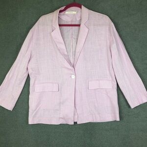 Ellison linen blend coastal oversized blazer size S